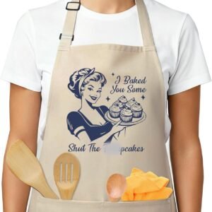 Funny Aprons for Women - Baking Gift for Women, Mothers Day Christmas Birthday Gifts, Perfect for Cooking, Bartending