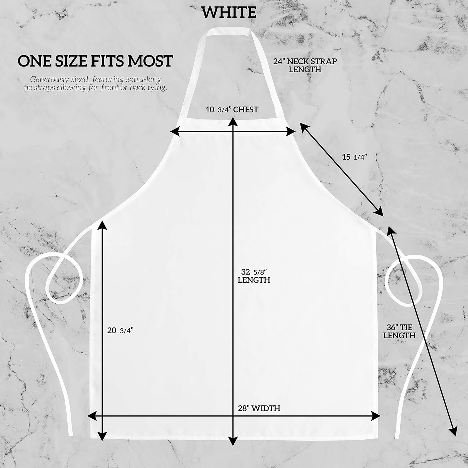 GREEN LIFESTYLE 12 Pack Bib Apron - Unisex White Aprons, Machine Washable Aprons for Men and Women, Kitchen Cooking BBQ Aprons Bulk (Pack of 12, No Pockets, White) - Image 2