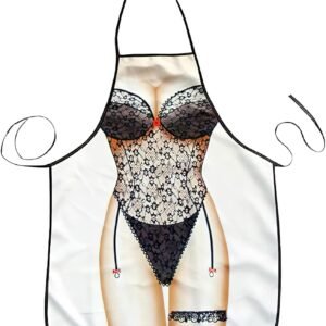 HAKSEN Funny Aprons for Men, Gag Grilling Apron for Men Women Kitchen Cooking Outdoor Party Barbecue