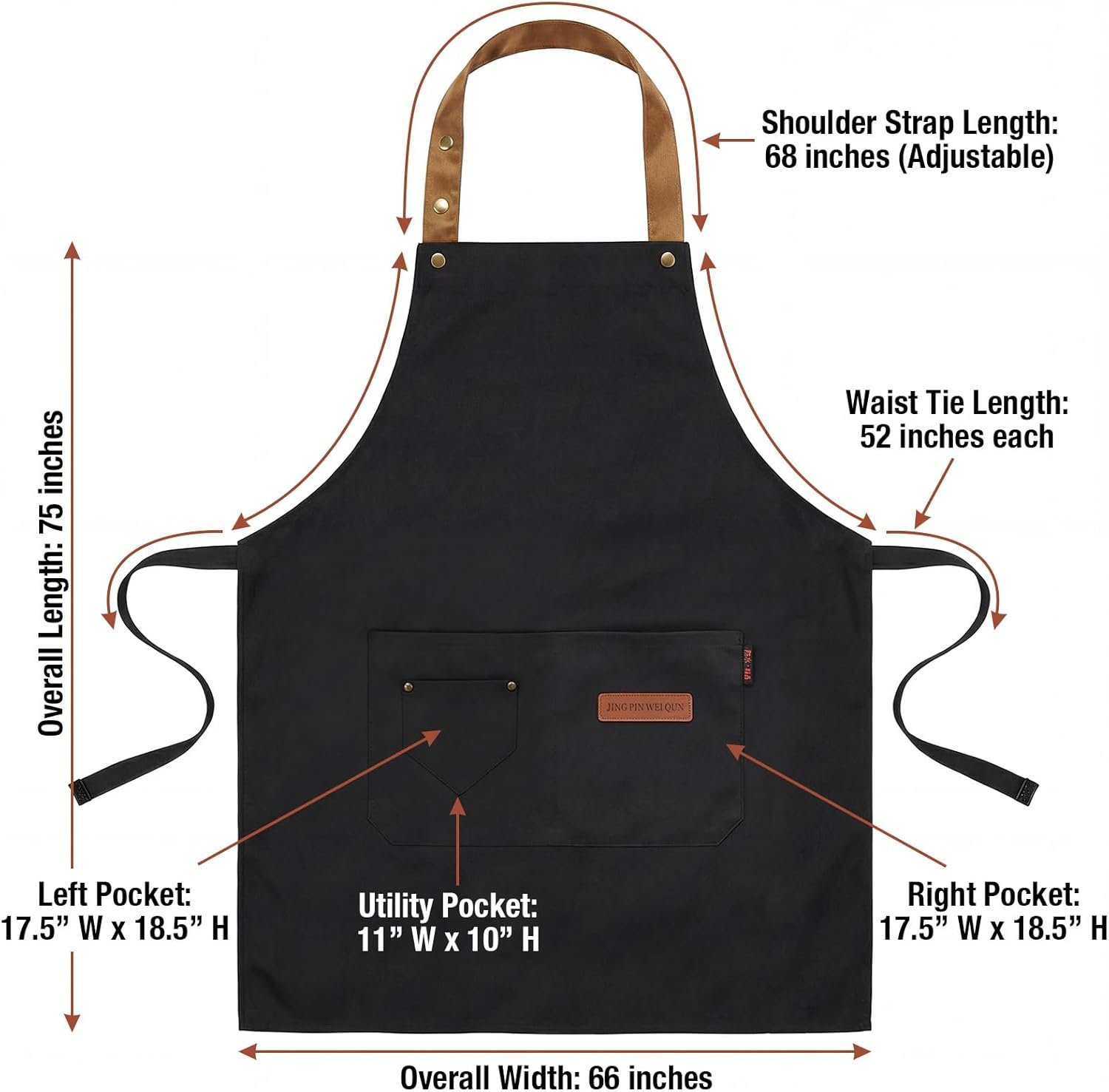 INNORU I'll Feed All You Fuckers Sign Apron with Pockets, Funny Cooking Baking Barbecue Apron Adjustable, Oilproof Ideal Kitchen Supplies - Image 2