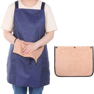 Kitchen Apron with Pockets for Men and Women, Cross Back Apron Removable Hand Towel Waterproof Machine Washable Kitchen Aprons for Cooking, Grilling, Baking, Gardening, Cleaning