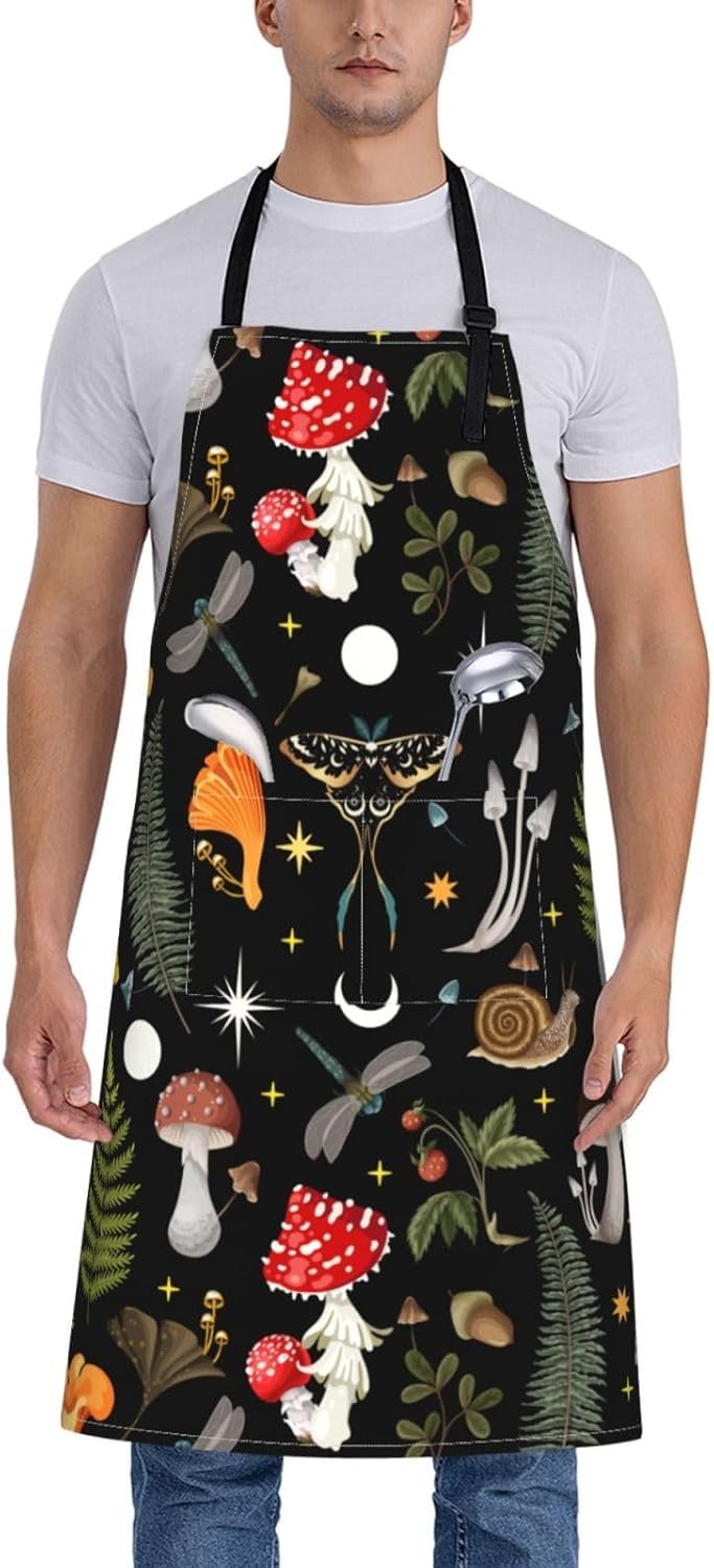 Siiuuol Cute Cats Unisex Waterproof Kitchen Chef Apron - With Adjustable Bib Apron - Image 2