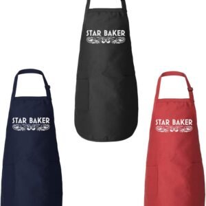 Star Baker Funny Amateur Baker American British Baking Show Pastry Chef Gift Kitchen Apron Red
