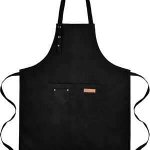 Tosewever Art Aprons for Women Painting Pottery Baking, Mens Buckle Straps Kitchen Apron with Pockets for Chef Cooking