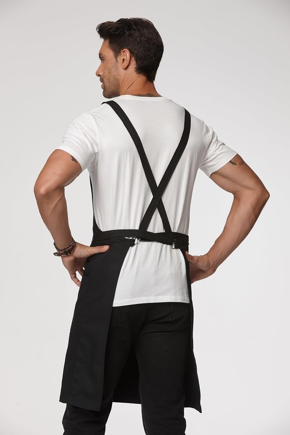 Unisex Kitchen Apron, Cross Strap Apron with 2 Pockets, Durable Waterproof Professional Apron - Image 2
