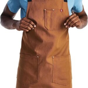 hedley & bennett Crossback Chef Apron – Professional Kitchen Apron for Men & Women – 100% Cotton Canvas, 8oz Fabric – Denver Brown