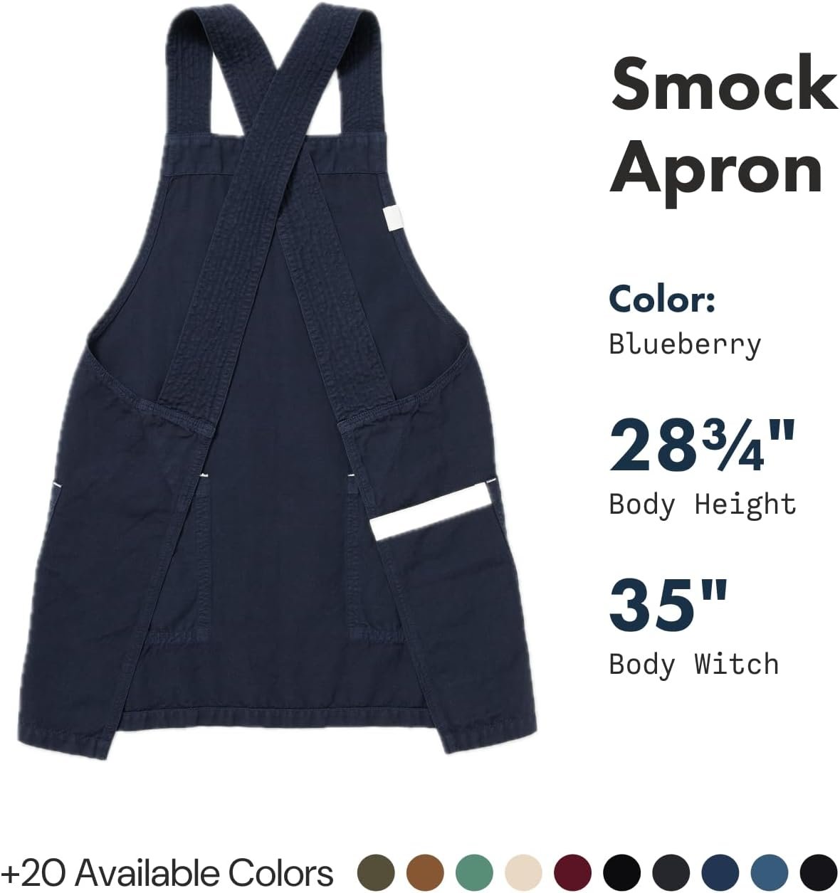 hedley & bennett Smock - Professional Chef Smock with Pockets & Cross Back Straps for Cooking & Grilling - Kitchen Aprons - Image 2