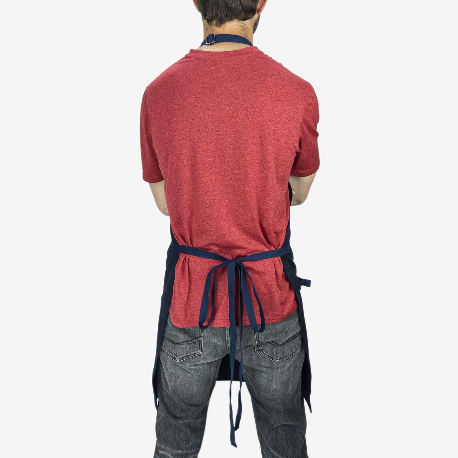 Chef Pomodoro Chef Apron for Men and Women - Kitchen Apron with Pockets & Adjustable Neck Straps - Cooking Apron 100% Cotton - Image 6