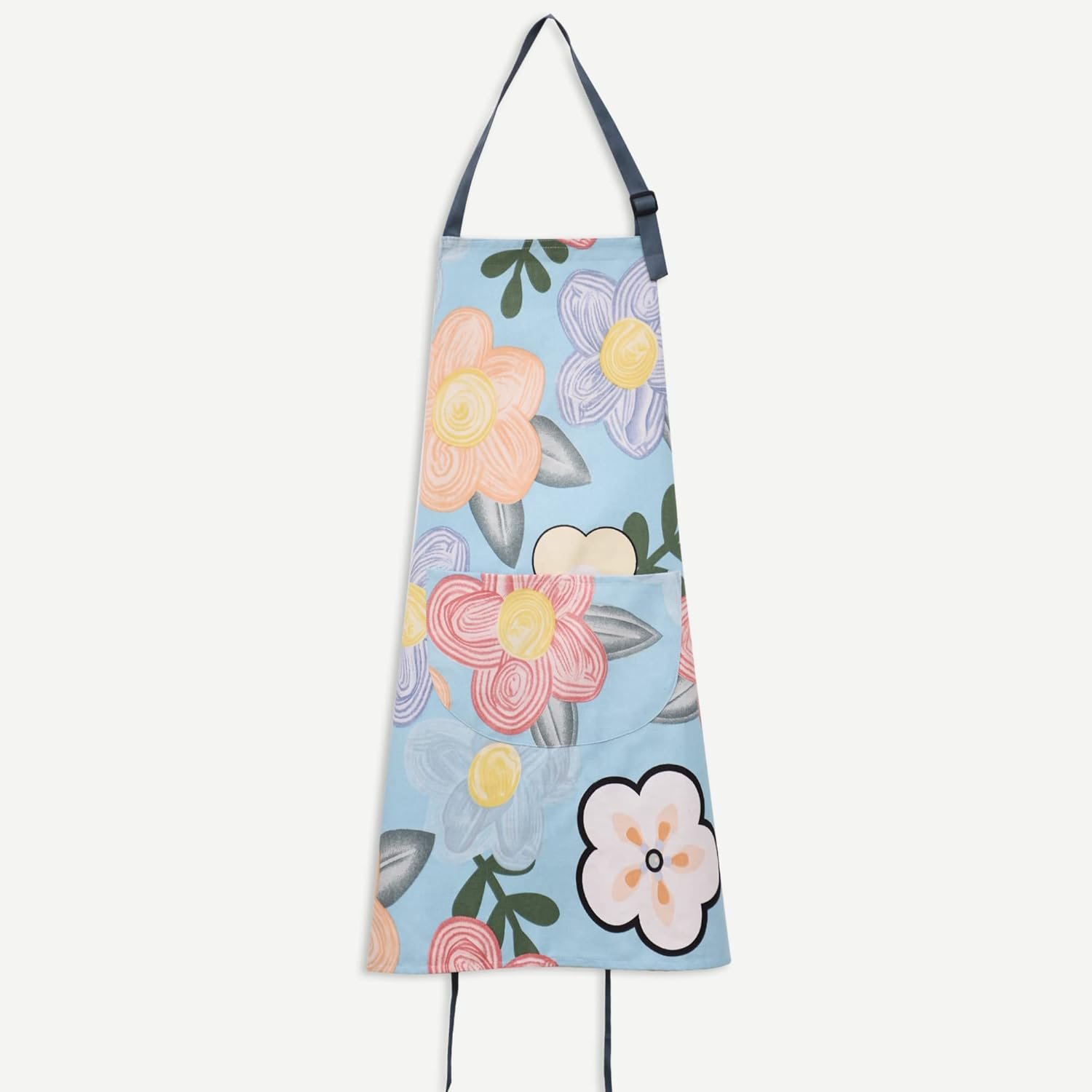 2 Pack Floral Apron for Women with Pockets, Adjustable Cotton Chef Aprons for Kitchen, Cooking, BBQ & Grill - Image 5