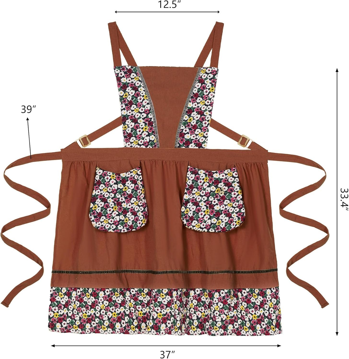 Pinknoke Kitchen Aprons for Women with Pockets Cute Vintage Chef Pinafore Apron for Gardening Cooking Baking Painting - Image 6