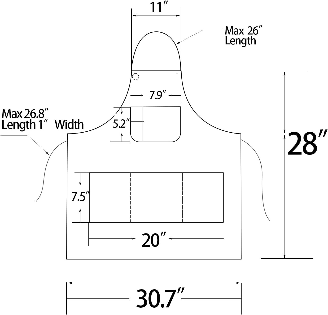 Cotton Denim Apron Soft - Unisex Adjustable Bib Apron with 5-Pockets Perfect for Kitchens - Image 5