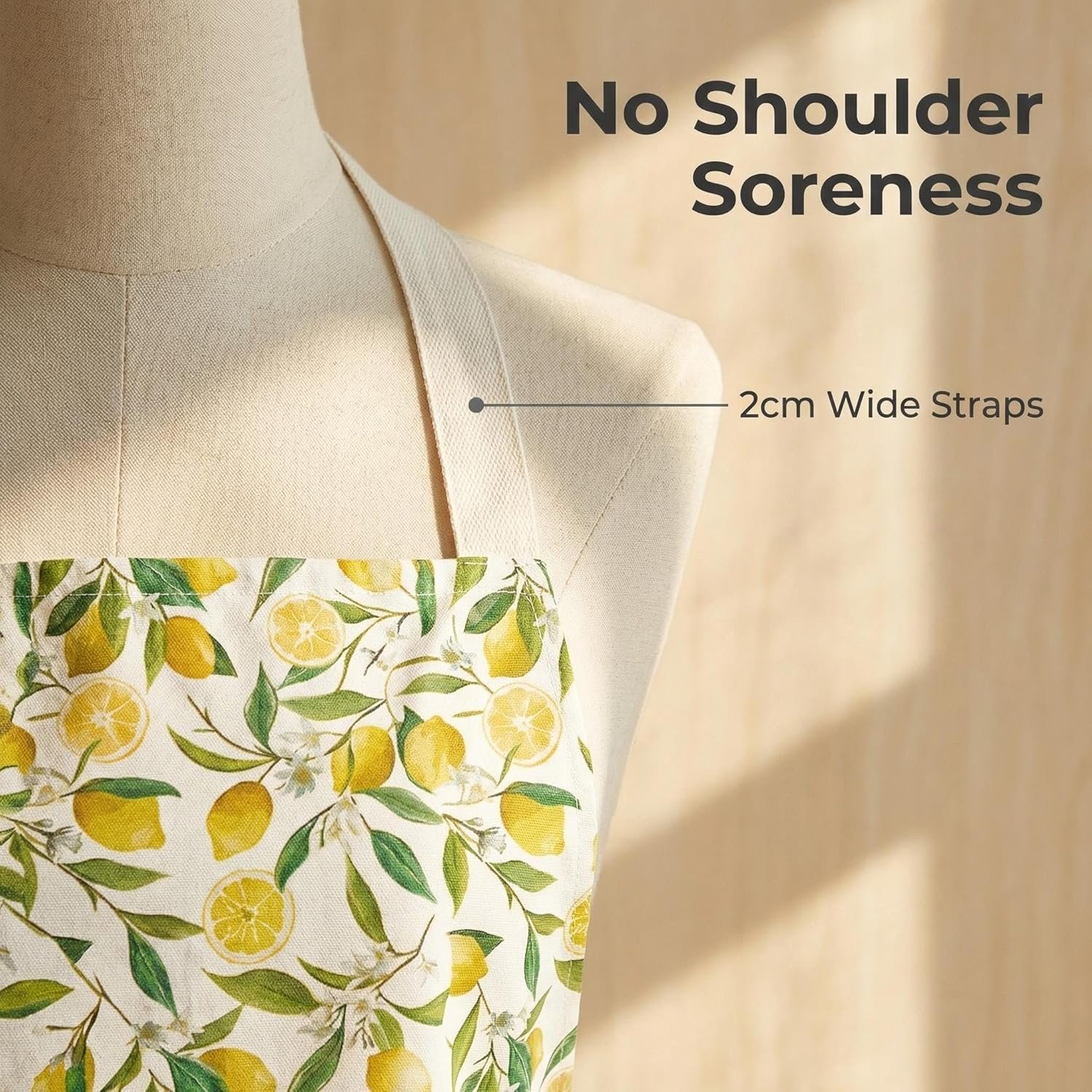 Kitchen Apron for Women Thick Lemon Apron Cooking Adjustable for Baking Chef Men Cooking Mothers Day Gifts - Image 4