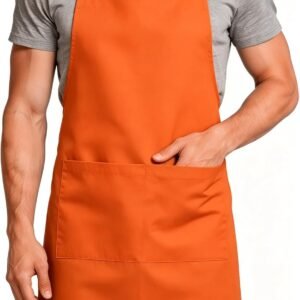 Large Chef Apron for Men and Women, Cooking Kitchen Aprons with 2 Large Pockets Water Oil Resistant