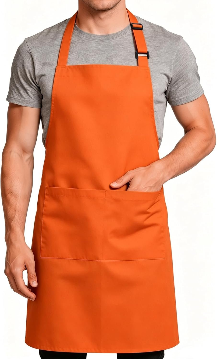 Large Chef Apron for Men and Women, Cooking Kitchen Aprons with 2 Large Pockets Water Oil Resistant