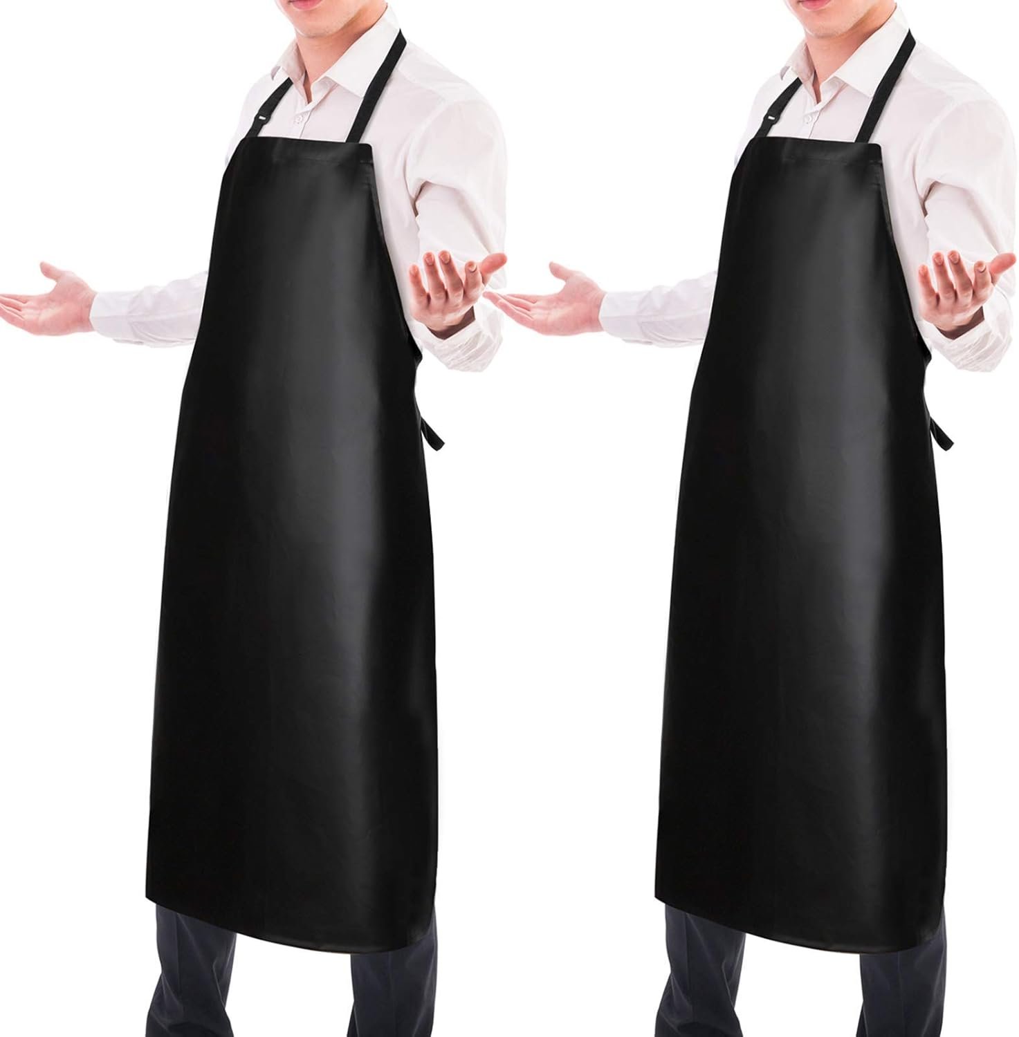 Gotega Waterproof Rubber Vinyl Apron Adjustable Dishwasher Apron - Apron for Women Men Heavy Duty Work Apron - Image 7