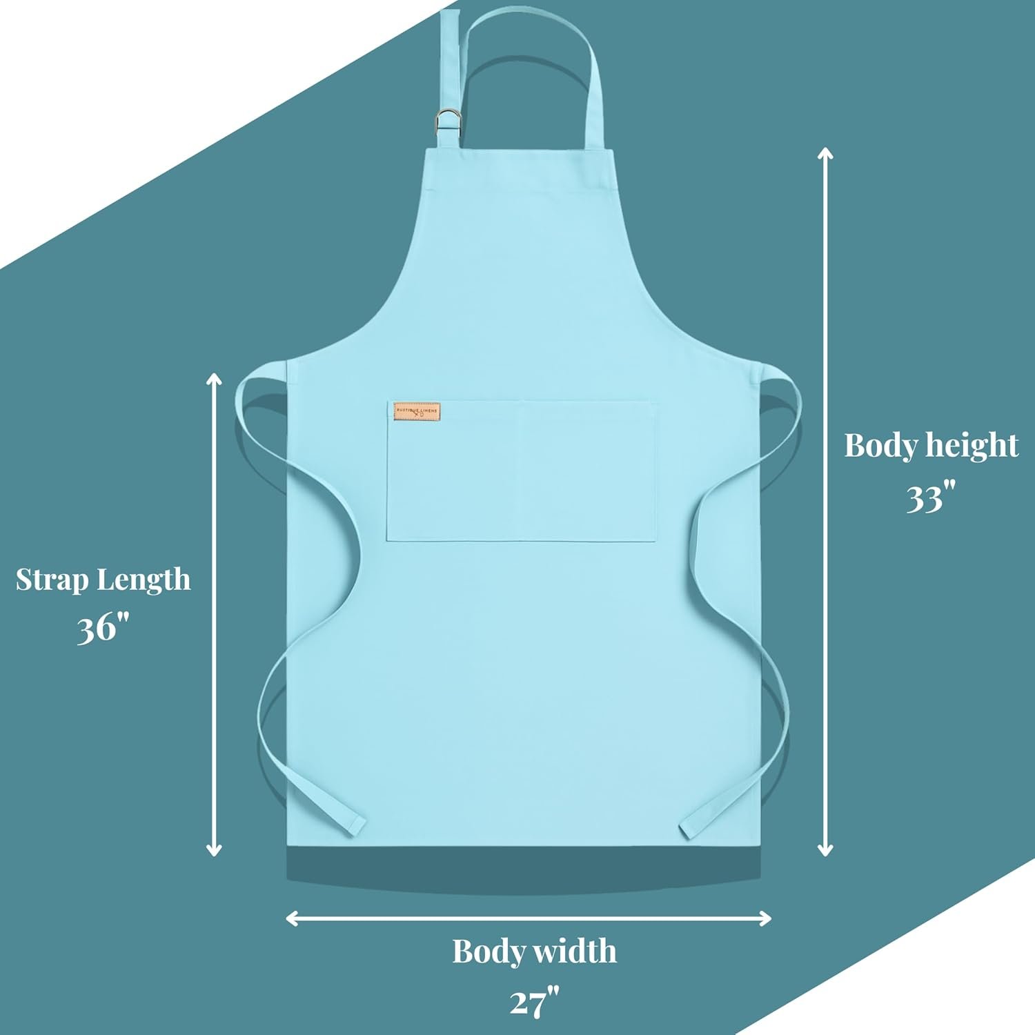 100% Cotton Kitchen Apron with 2 Pockets – Adjustable Chef Apron for Cooking Baking BBQ – Unisex Apron - Image 6
