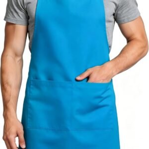 Large Chef Apron for Men and Women, Cooking Kitchen Aprons with 2 Large Pockets Water Oil Resistant