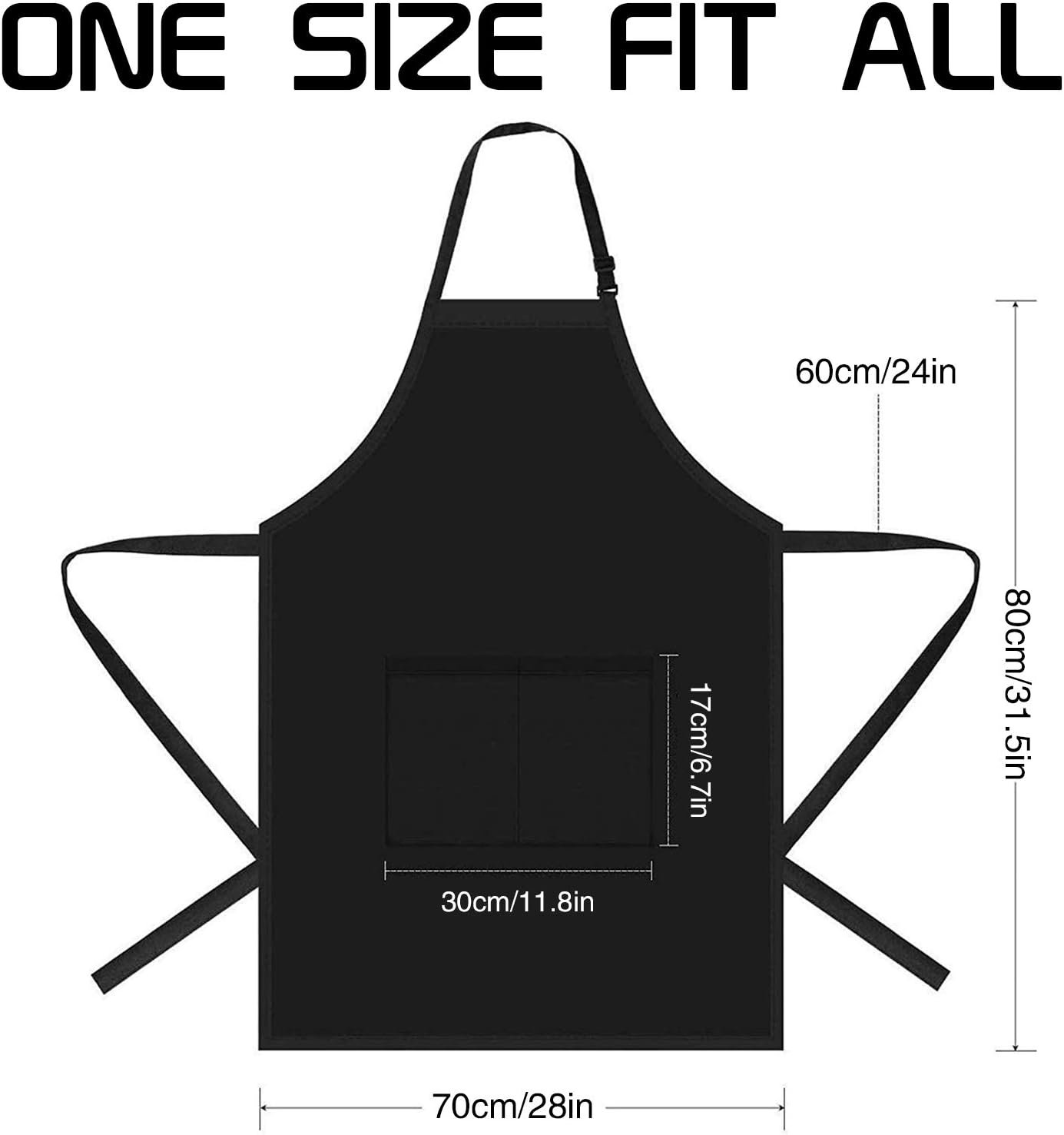 Rosoz Funny Aprons for Men - The Grill Master, The Man The Myth The Legend - Cooking Grilling BBQ Chef Apron for a Husband, Dad Gifts, Waterproof Oil Proof Black Apron with 2 Pockets - Image 3