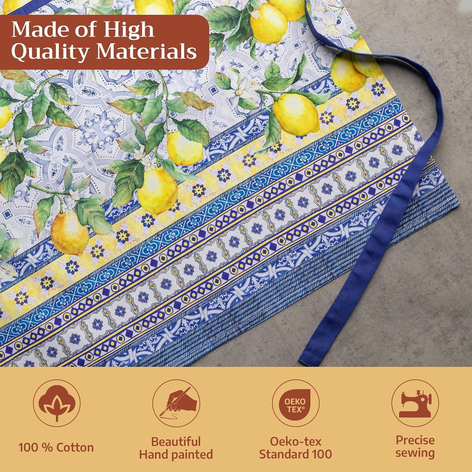 Maison d' Hermine 100% Cotton Apron for women with Pocket Kitchen Chef Apron for Men Cooking Spring Summer - Image 3