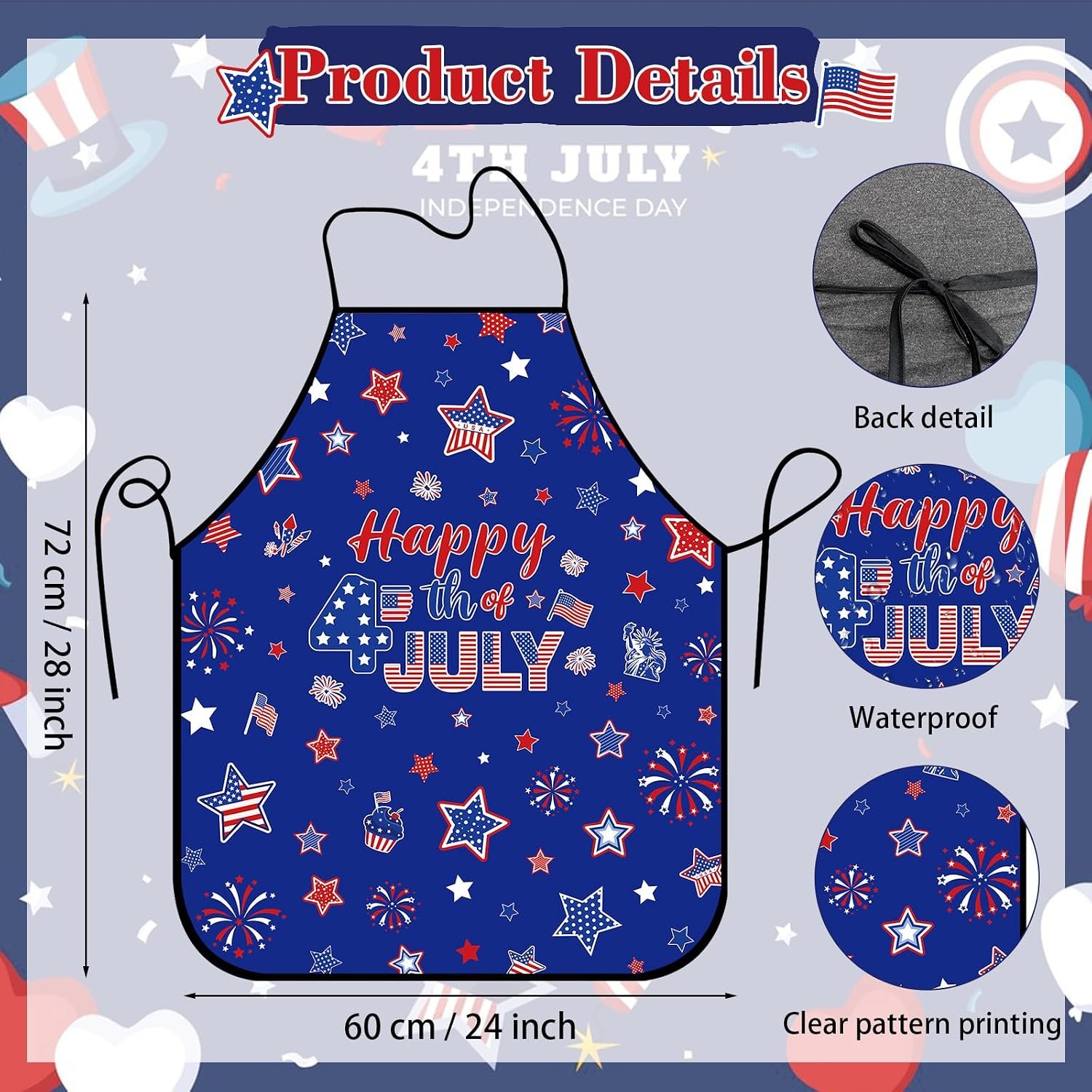 Apron for Men Women, Funny Kitchen Apron for Party Cooking Baking Grill BBQ - Image 7