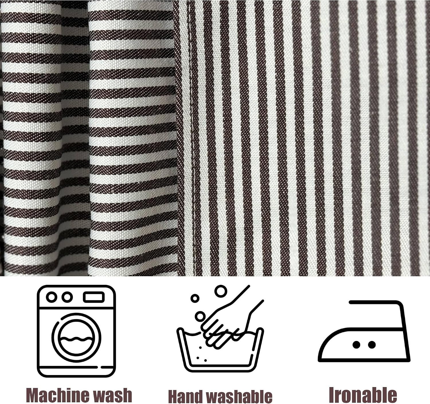 Chef Apron Striped Waitress Apron Kitchen Cooking Women Short Apron Adjustable Halter Cute Apron - Image 5
