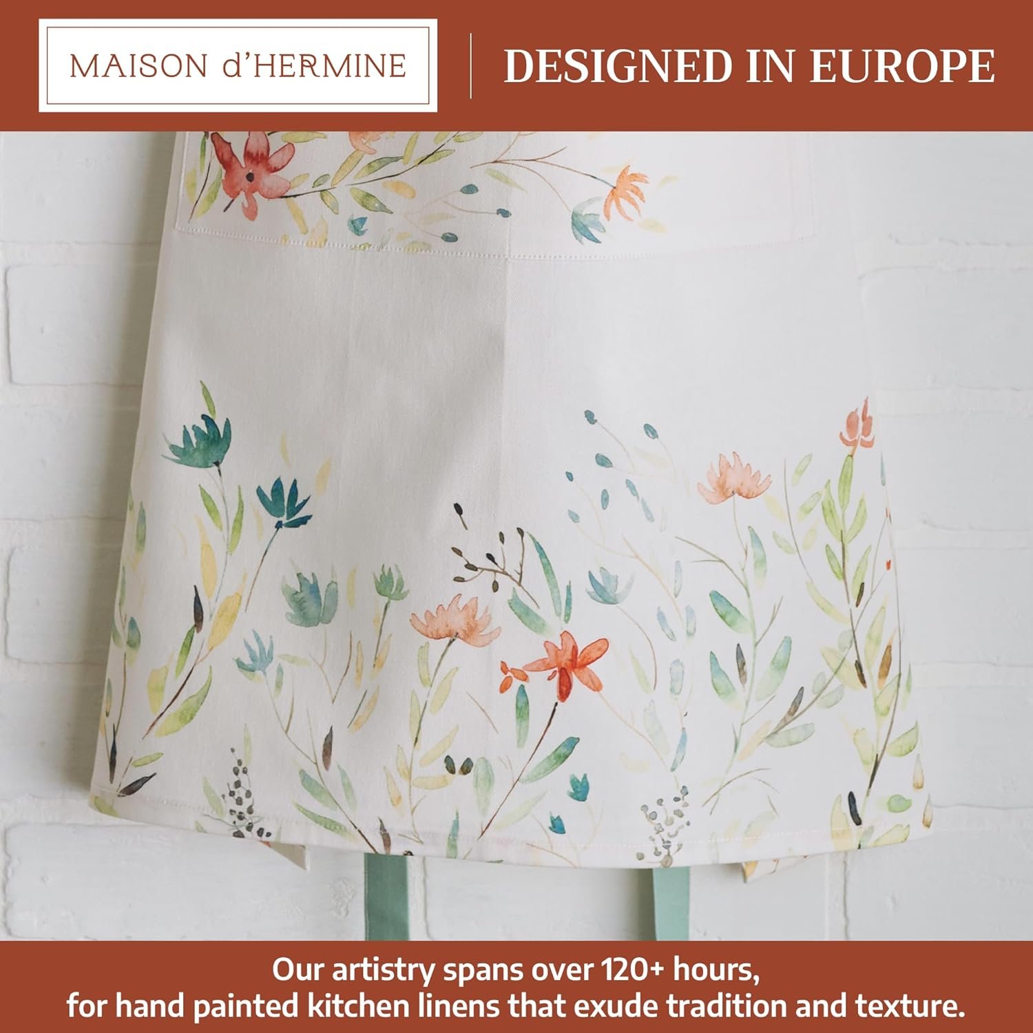 Maison d' Hermine 100% Cotton Apron for women with Pocket Kitchen Chef Apron for Men Cooking Spring Summer - Image 2