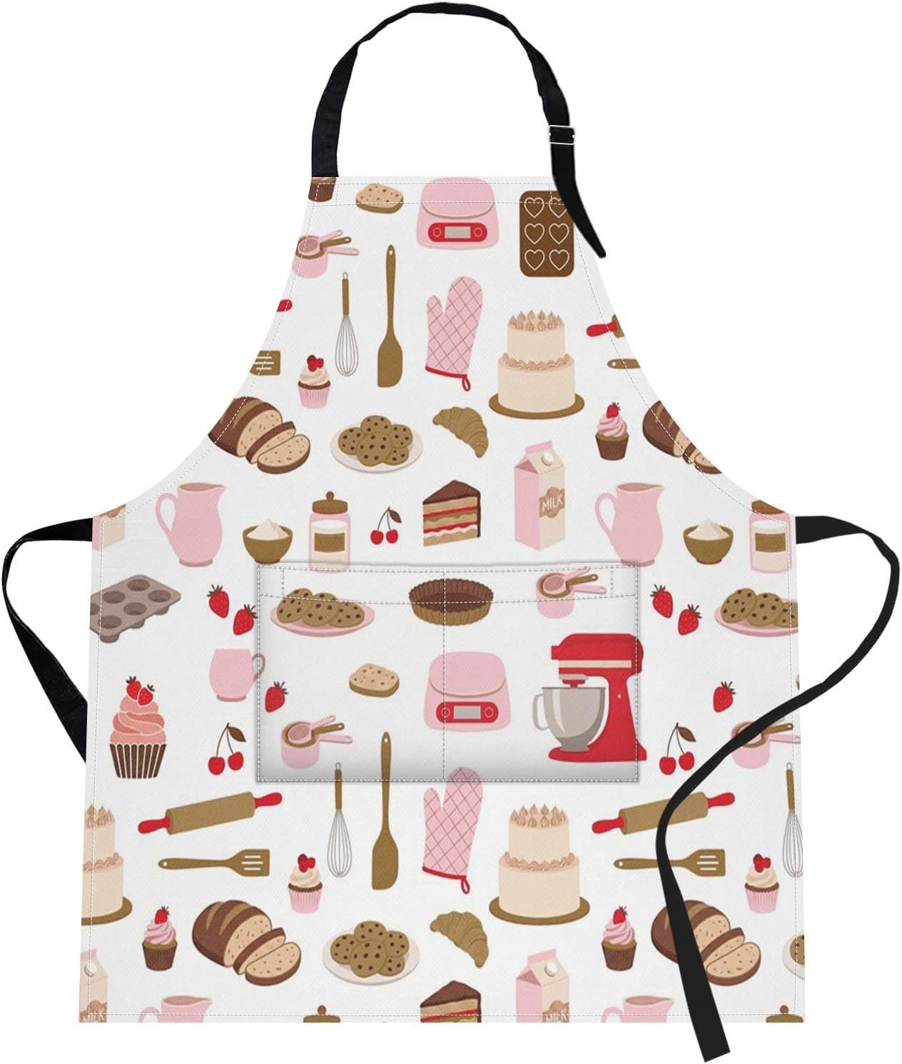 Britimes Apron Home Kitchen Cooking Baking Gardening for Women Men With Pockets Cake Cooking Cookie Pastry Chef 32x28 inch
