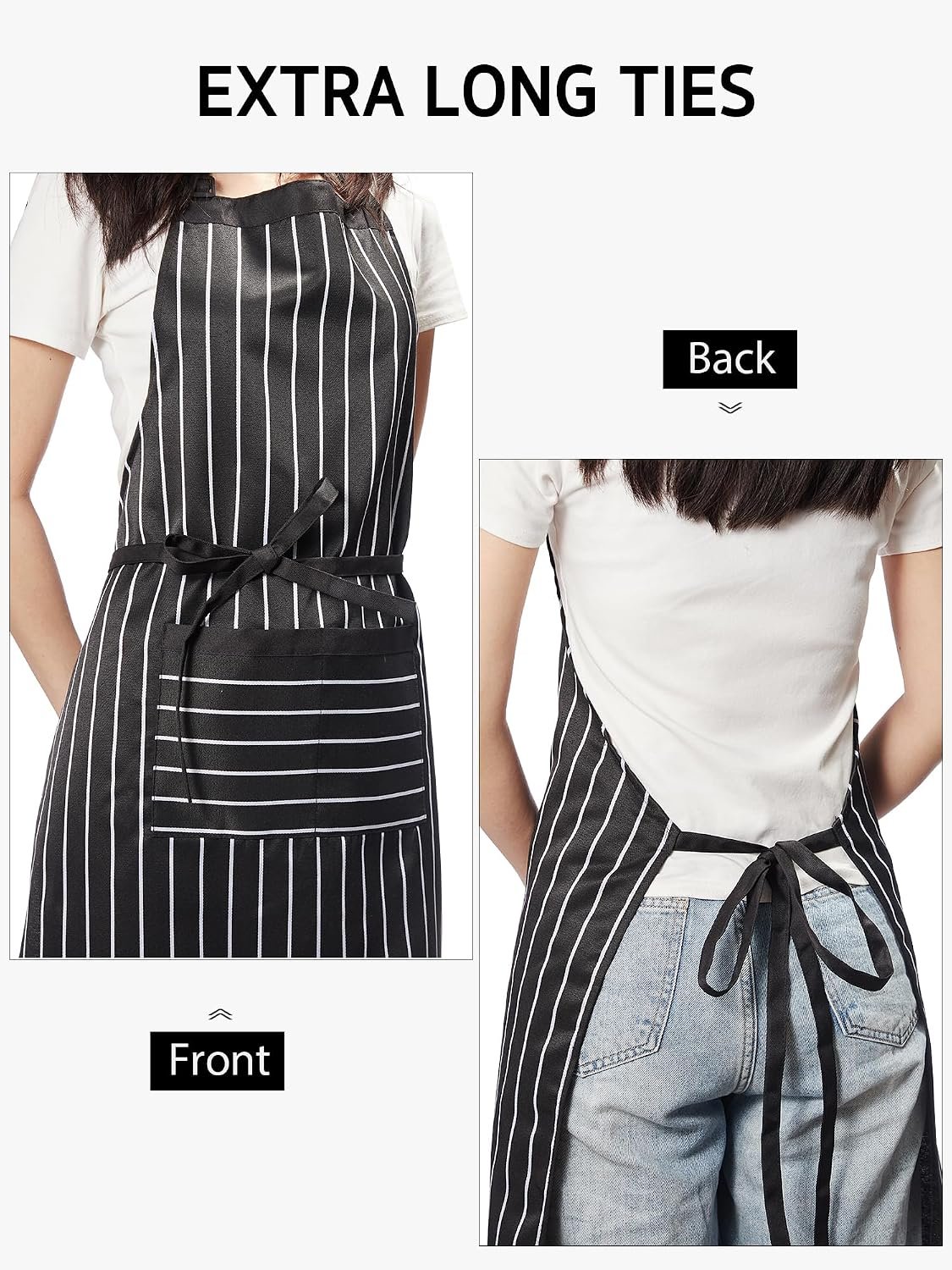 Syntus Apron for Men Women, Adjustable Cooking Kitchen Chef Aprons with 2 Pockets - Image 5