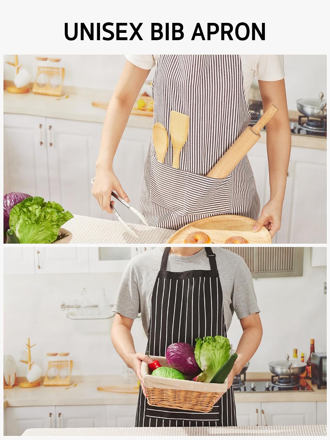 Syntus Apron for Men Women, Adjustable Cooking Kitchen Chef Aprons with 2 Pockets - Image 7