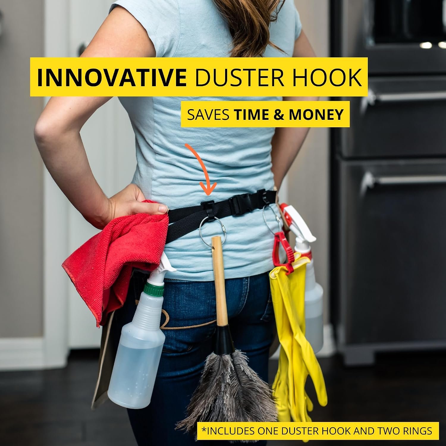 5-Pocket Waterproof Professional Cleaning Apron. Made for Pro Cleaners. Like a Cleaning Caddy Around Your Waist - Image 5