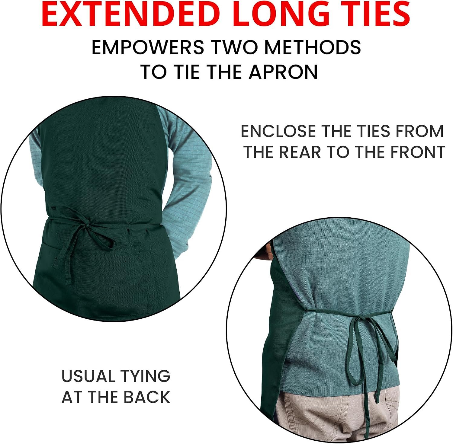 Utopia Kitchen 10 Pack Bib Apron Adjustable with 2 Pockets, Water and Oil Resistant, Cooking Kitchen Chef Apron for Women Men - Image 6
