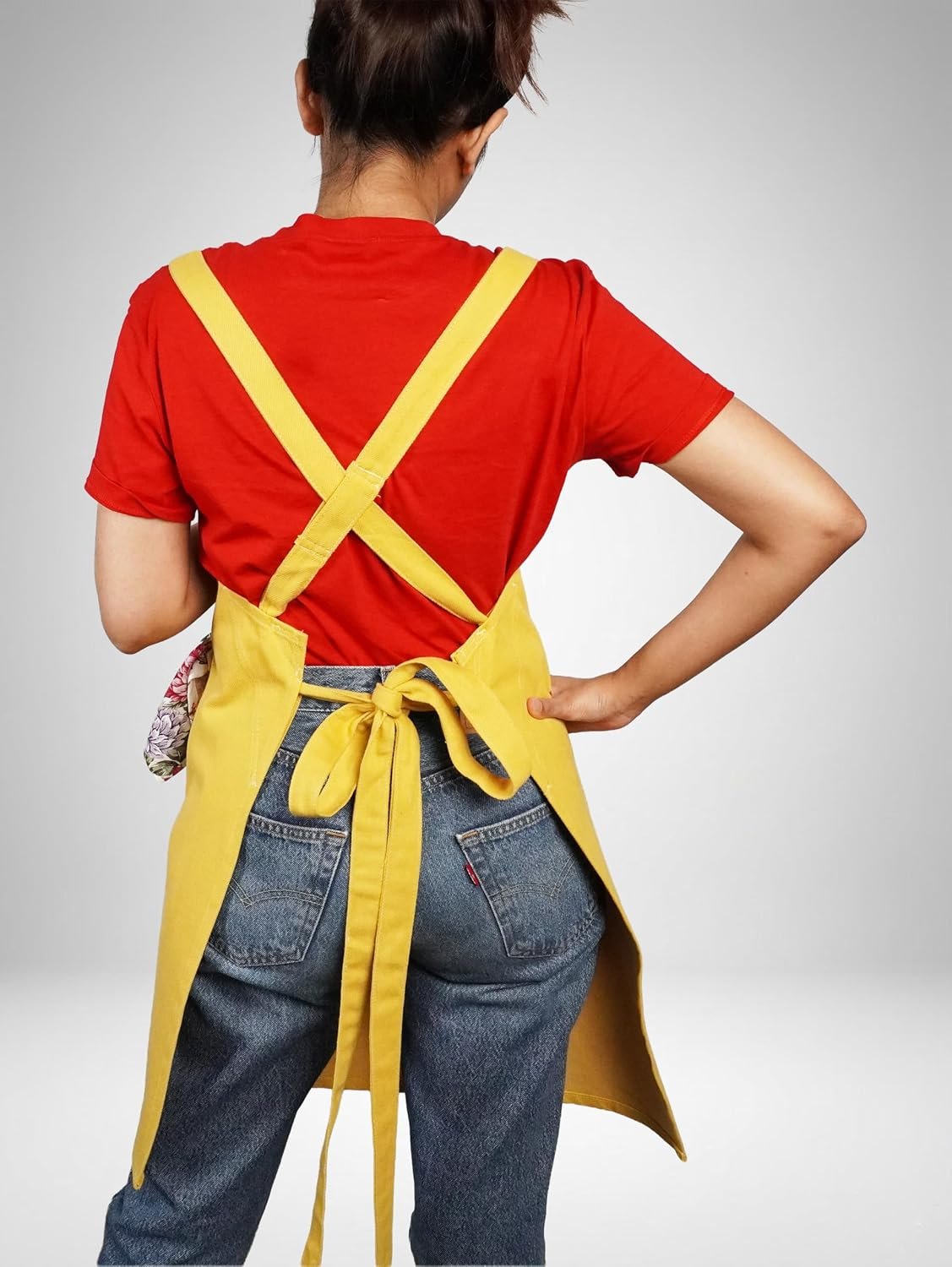 100% Cotton Kitchen Apron with 2 Pockets – Adjustable Chef Apron for Cooking Baking BBQ – Unisex Apron - Image 8