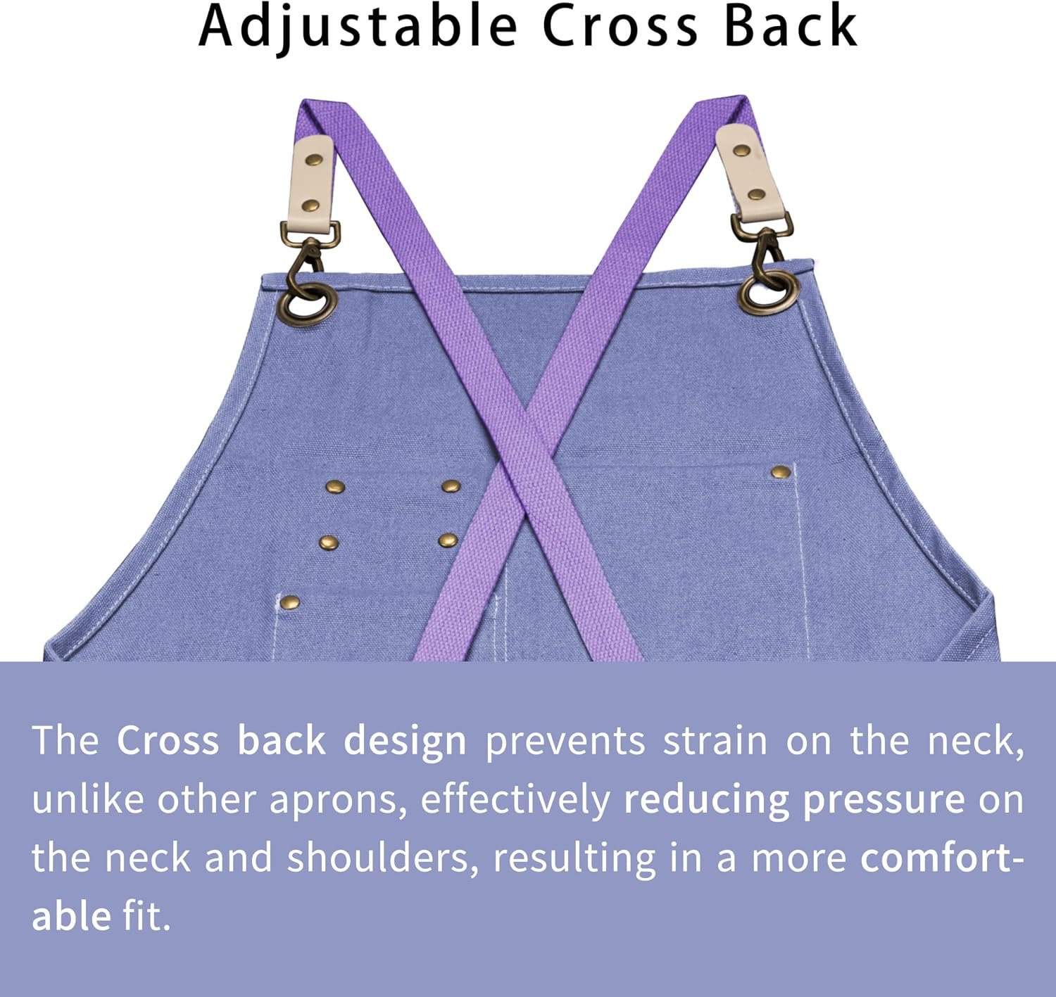 Dulabi Apron, Adjustable Chef Apron for Women and Men with Large Pockets, Cooking Kitchen Apron with Back Straps - Image 5
