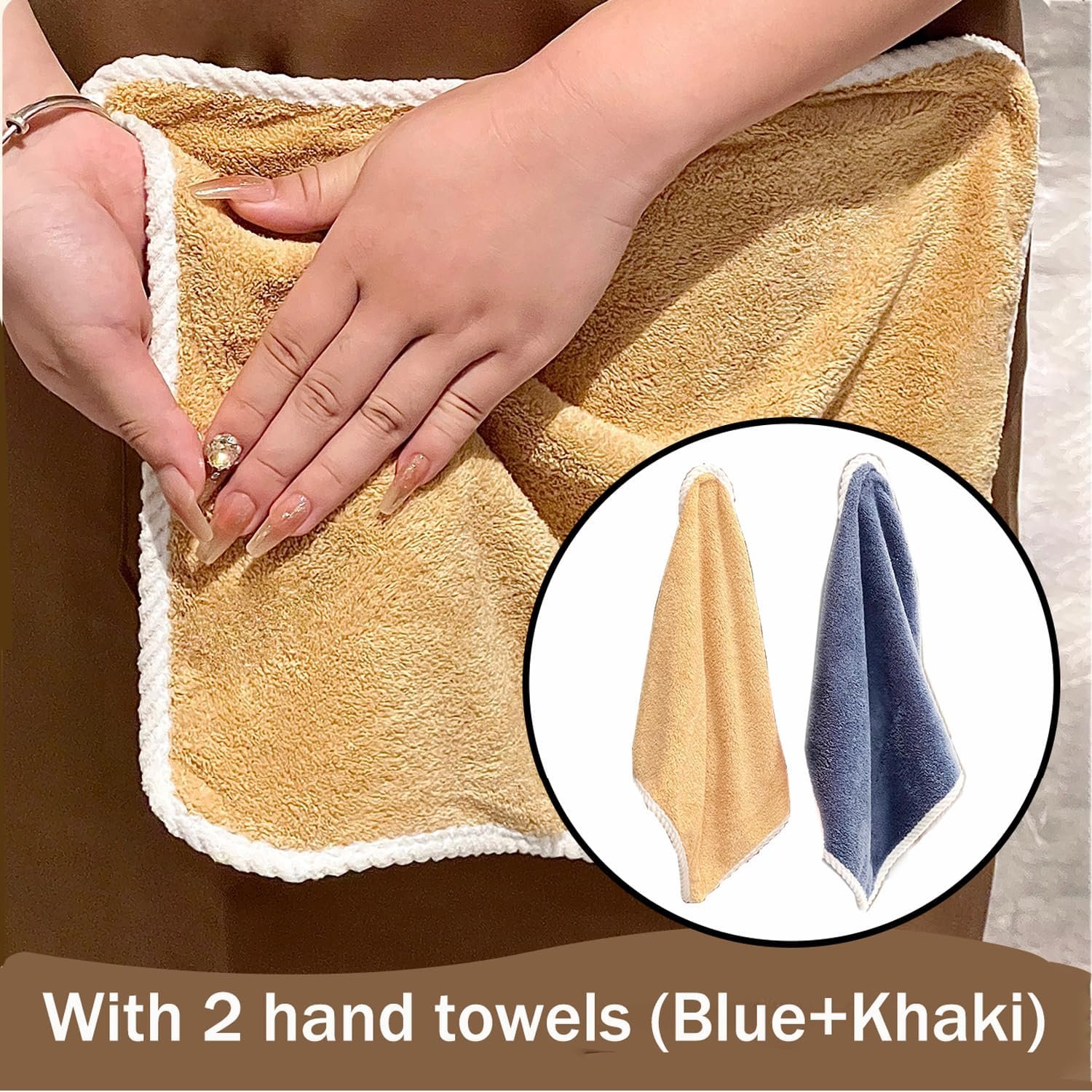 Apron with Towel, 2 Hand Towel & XL Pocket,for Art, Teaching, Kitchen, Cooking, Cleaning, Gardening, Home - Image 4