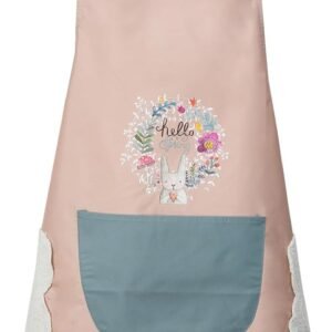 DILLMAN Women Kitchen Apron with Hand Wipe Pockets，Big Pocket,Hand-wiping, Waterproof for Cooking Baking