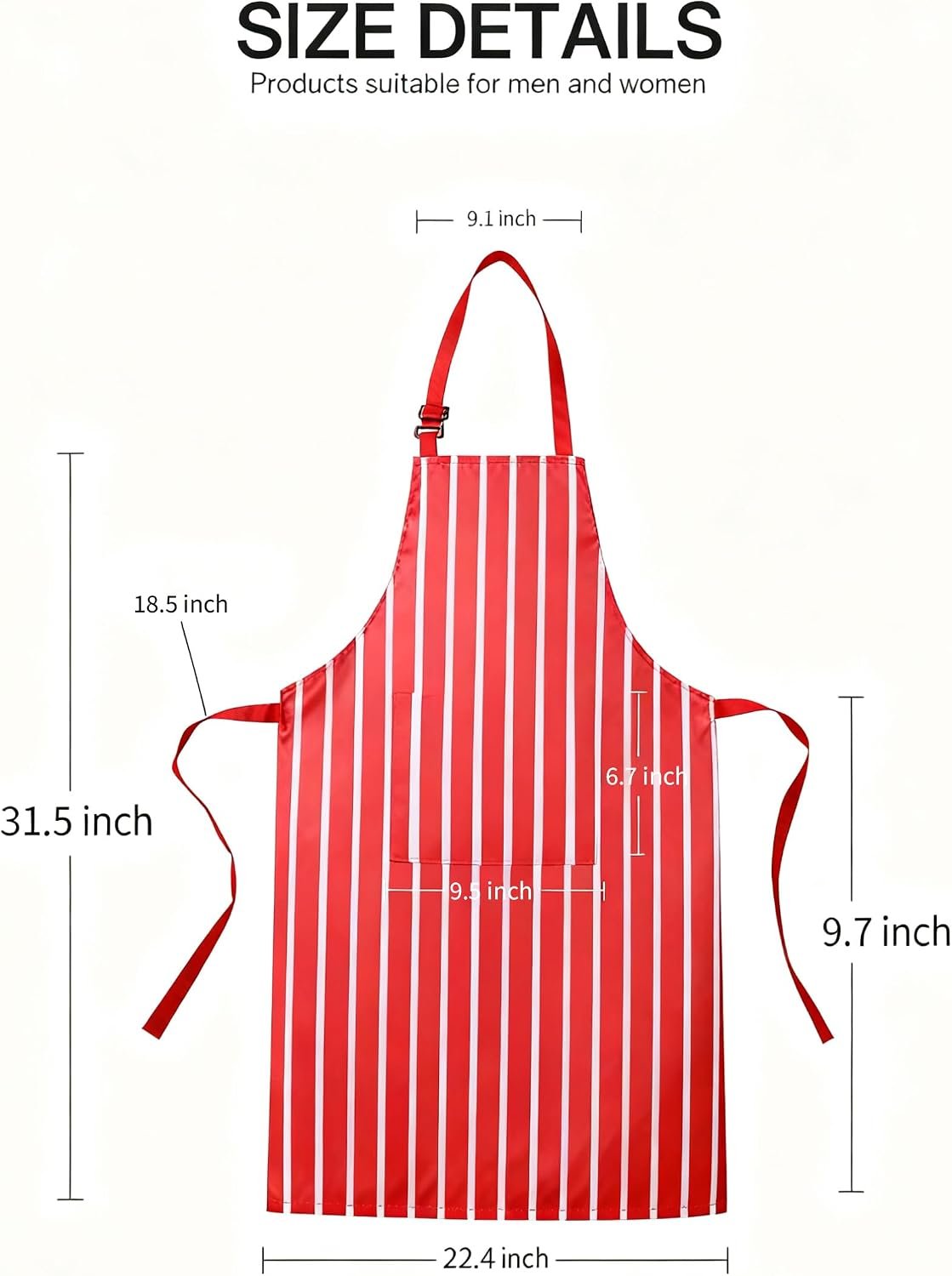 2 Pack Aprons for Cooking with Pockets for Women Men Chef Kitchen Apron BBQ Adult Bibs - Image 3