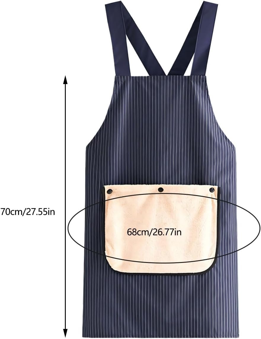 Kitchen Cooking Apron with Towel Attached and Pockets Adjustable Water and Oil, Chefs for Women Mens Cooking - Image 3