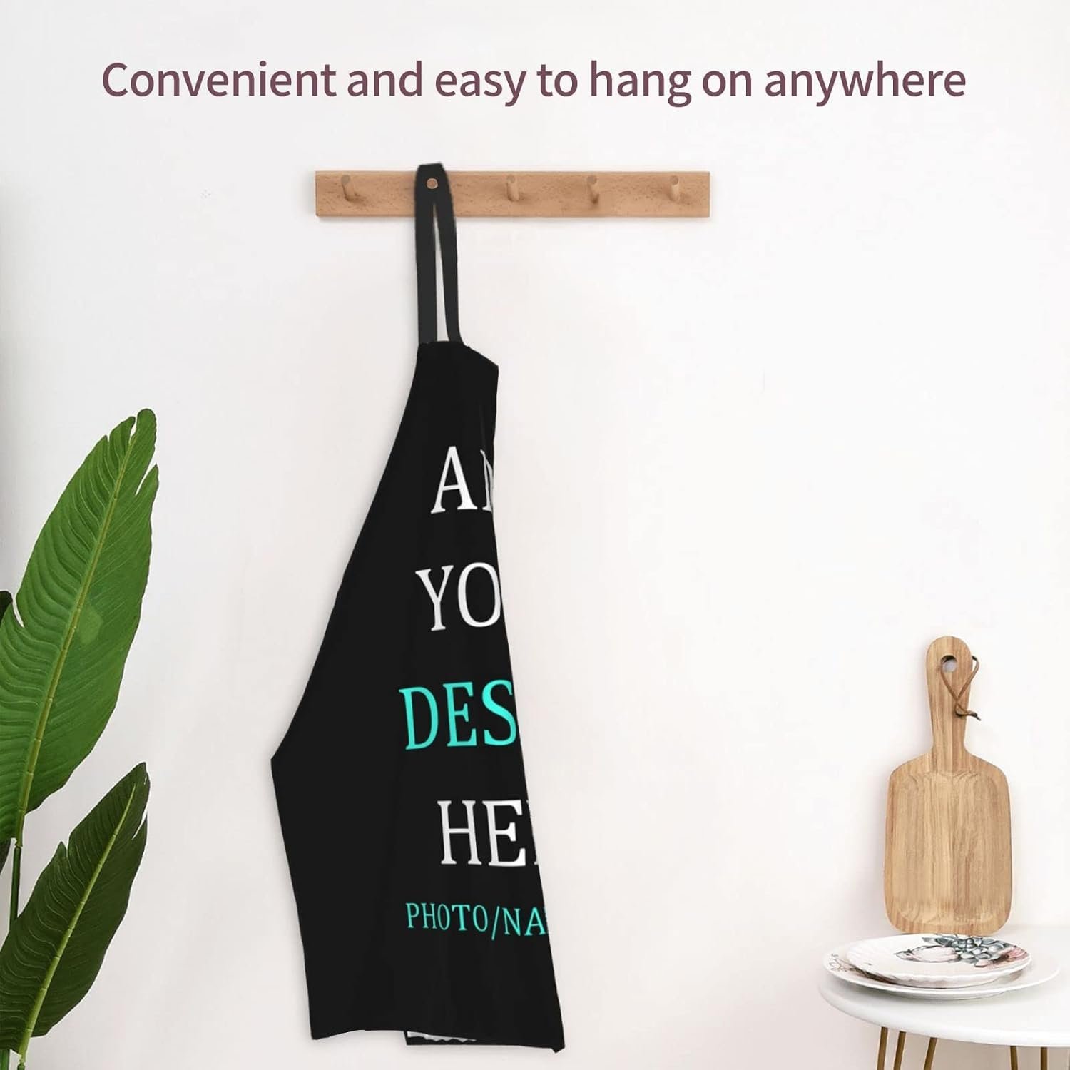 Personalized Apron for Women Custom Add Your Own Name Text Logo Photo Chef Kitchen Aprons Waterproof Cooking Adjustable Tie Apron Great Household Gifts for BBQ Grill Baking Unisex - Image 4