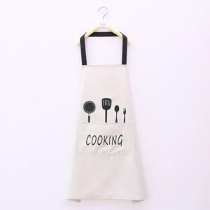 1pc Chef Apron - Unisex, Adjustable with Pockets, Waterproof and Oil Resistant, Great for Kitchen, BBQ and Restaurant Use