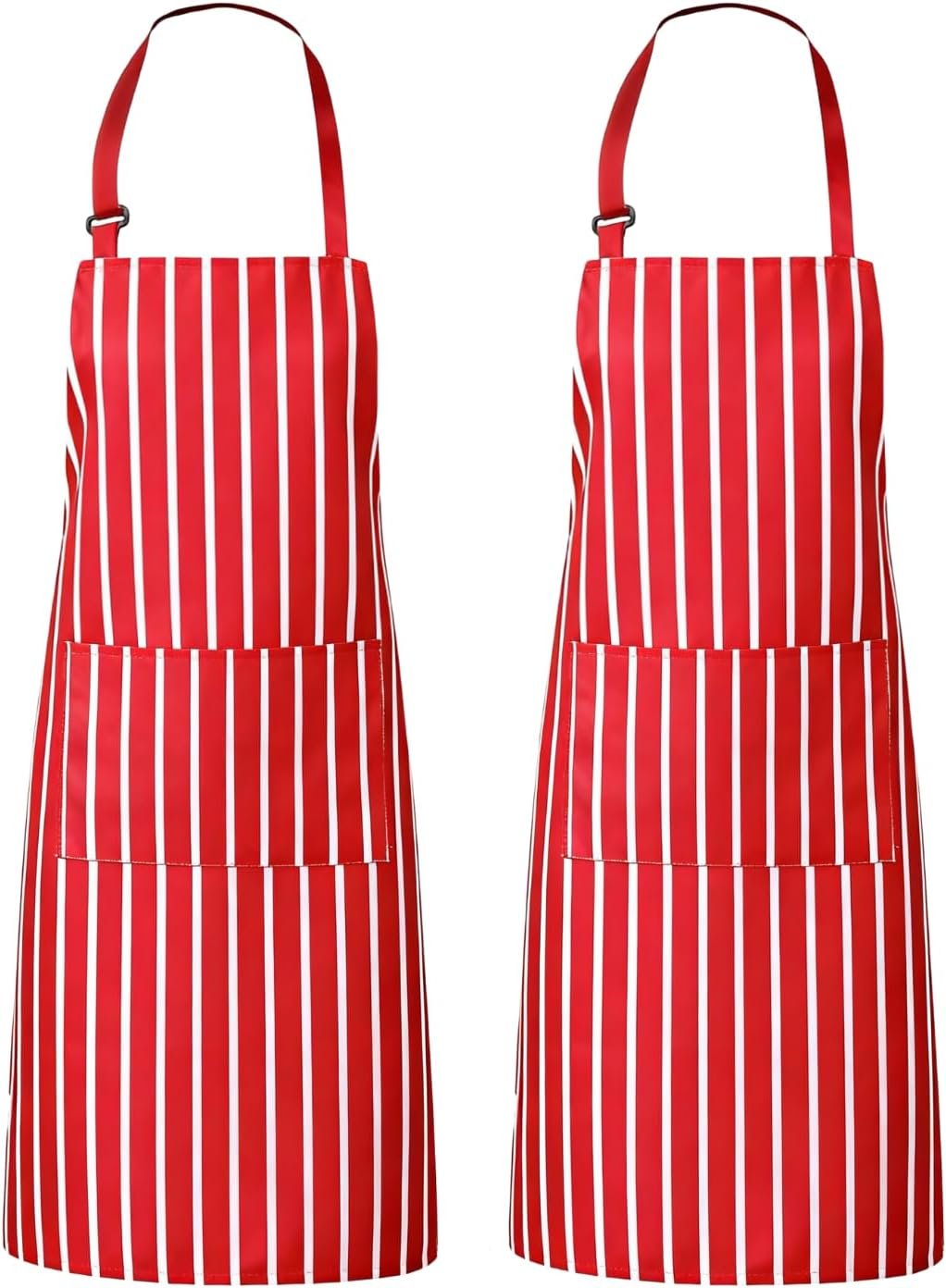2 Pack Aprons for Cooking with Pockets for Women Men Chef Kitchen Apron BBQ Adult Bibs - Image 2