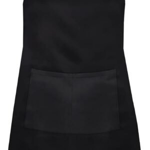 Black Bib Apron, Adjustable Apron with 2 Pockets, Unisex Aprons for Chefs and Home Kitchen