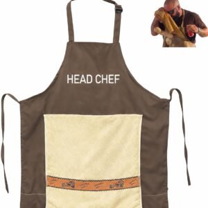 Chef's Funny Prank Apron for Men, Gag Gift for Adults, Hidden Prank Surprise Apron, Ideal Gag Gift for BBQ, Parties, Cooking & Father Day, Father Day Gifts from Daughter Son