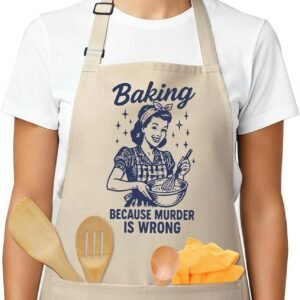 Funny Aprons for Women - Baking Gift for Women, Mothers Day Christmas Birthday Gifts, Perfect for Cooking, Bartending