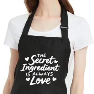 Funny Aprons for Women with Pockets, Cute Aprons for Cooking Kitchen, Mothers Day Christmas Birthday Gifts for Mom