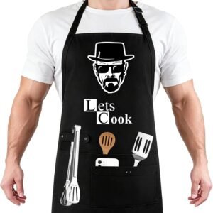Funny Cooking Apron for Men Women – Adjustable BBQ Kitchen Apron
