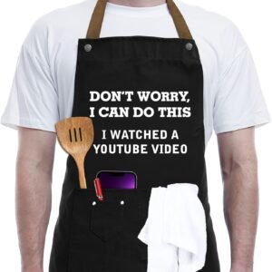Funny Gifts for Men, Women, Dad, Anniversary, Fathers Day Gift from Daughter Son, Christmas Gift for Husband, Boyfriend, Brother, Uncle, Unique Birthday Grilling Gifts – BBQ Cooking Chef Apron