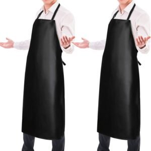 Gotega Waterproof Rubber Vinyl Apron Adjustable Dishwasher Apron - Apron for Women Men Heavy Duty Work Apron