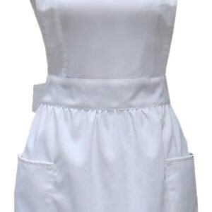 Hyzrz Cute Lovely Cotton Retro Kitchen Cooking Aprons for Women Girls Vintage Baking Apron with Pockets for Mother Gift