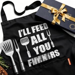 JDNFYGX Gifts for Men Dad Husband - Funny Kitchen Gifts for Men, Birthday Christmas Gifts, Cooking Aprons Gifts for father