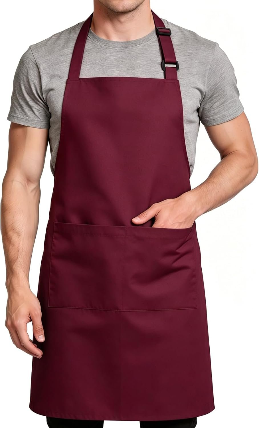 Large Chef Apron for Men and Women, Cooking Kitchen Aprons with 2 Large Pockets Water Oil Resistant